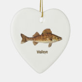Walleye (Grote Meren) Keramisch Ornament (Rechts)