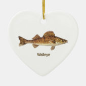 Walleye (Grote Meren) Keramisch Ornament (Voorkant)