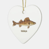 Walleye (Grote Meren) Keramisch Ornament (Links)