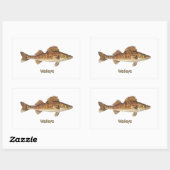 Walleye (Grote Meren) Rechthoekige Sticker (Vel)