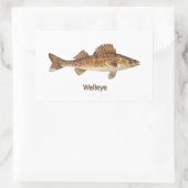 Walleye (Grote Meren) Rechthoekige Sticker (Tas)