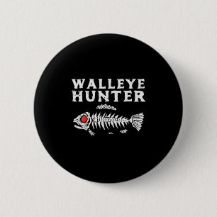 Walleye Jager Vissen Vis Liefhebber Visser Mannen Ronde Button 5,7 Cm