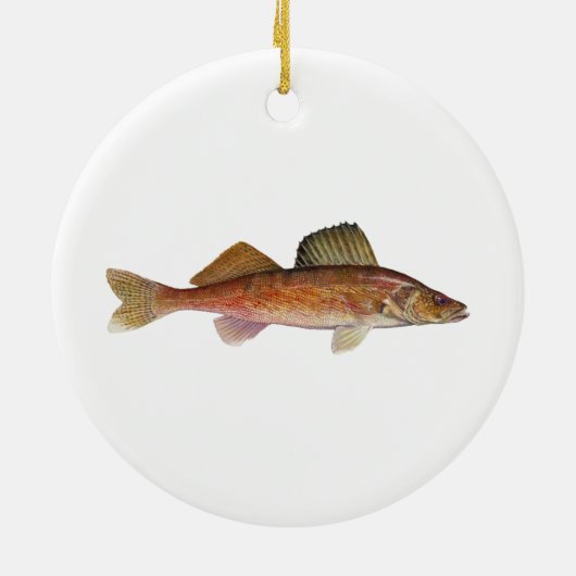 Walleye Keramisch Ornament (Achterkant)