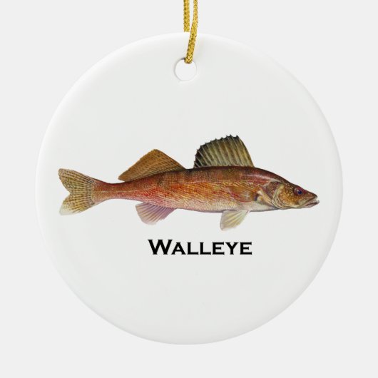 Walleye Keramisch Ornament (Voorkant)