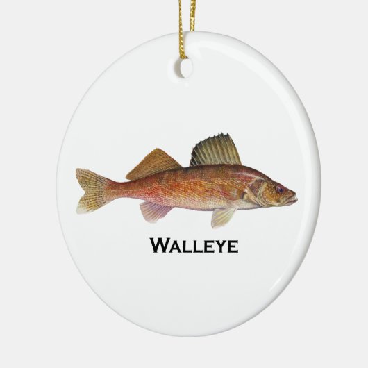 Walleye Keramisch Ornament (Links)