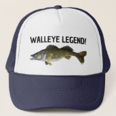 Walleye Legend Grappig Gevist Vissersman Angler Gi Trucker Pet (Voorkant)