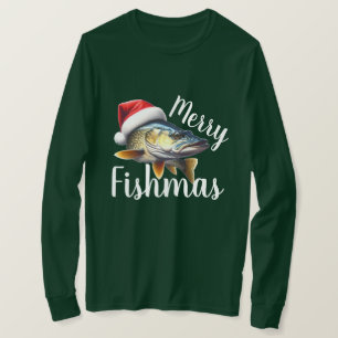 Walleye "Merry Fishmas" Lelijke Kerstmis T-shirt