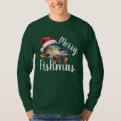 Walleye "Merry Fishmas" Lelijke Kerstmis T-shirt (Voorkant)