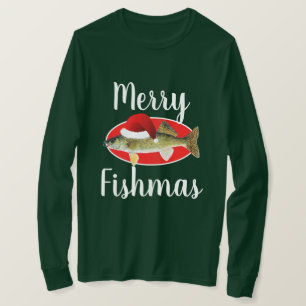 Walleye "Merry Fishmas" Ugandekerst T-shirt