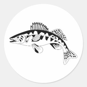 Walleye-overzicht Ronde Sticker