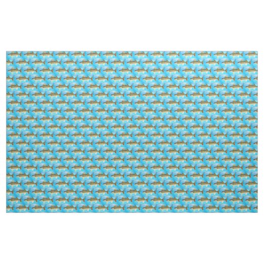 Walleye Pattern op Blue Stof (Yard (91,4 cm))