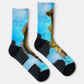 Walleye Pike en Blue Water Socks Sokken (Rechts)
