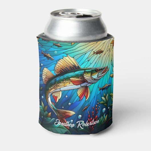 Walleye Pike in het moderne meer Blikjeskoeler (Blikje Achterkant)