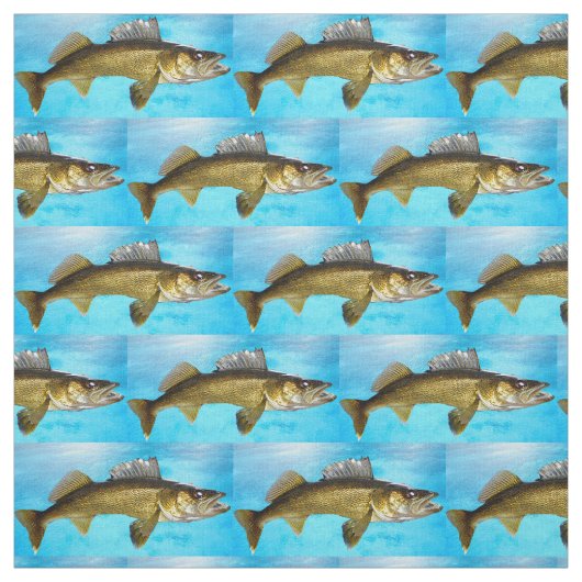 Walleye Pike met water Stof (Swatch)