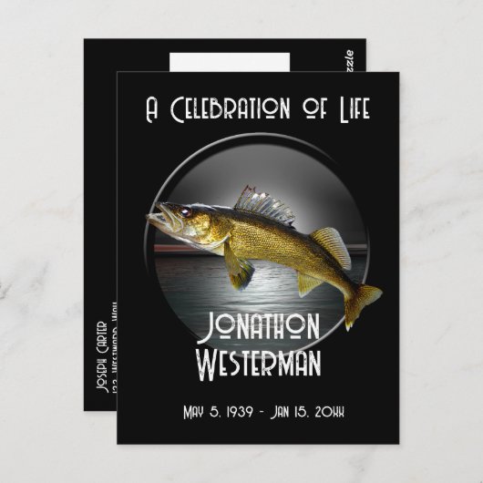 Walleye Pike Vist het leven Briefkaart (Voorkant / Achterkant)