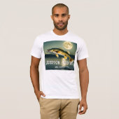 Walleye Pike, Water en Maan Memorial T-Shirt (Voorkant volledig)
