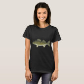 Walleye (Sander vitreus) T-shirt (Voorkant volledig)
