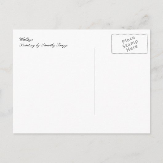 Walleye Schilderij Briefkaart (Achterkant)