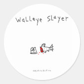 Walleye Slayer Ronde Sticker (Voorkant)