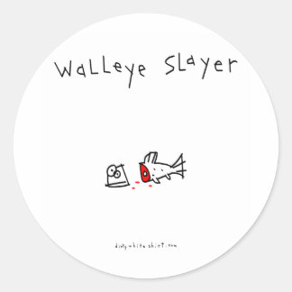 Walleye Slayer Ronde Sticker