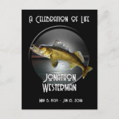 Walleye Snoek Vissen Feest van het Leven  Briefkaart (Voorkant)