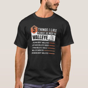 Walleye Trolling Lures Roofzuchtige Vis Vliegen Vi T-shirt