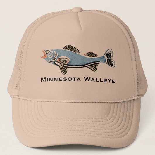 Walleye Trucker Hat Pet (Voorkant)