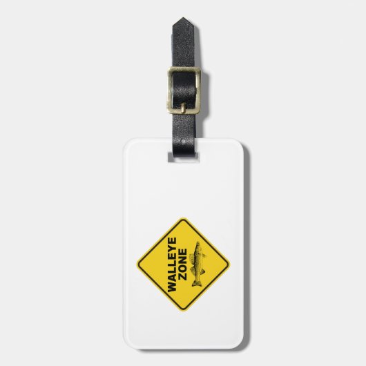 Walleye Vissen Zone Bagagelabel (Voorkant verticaal)