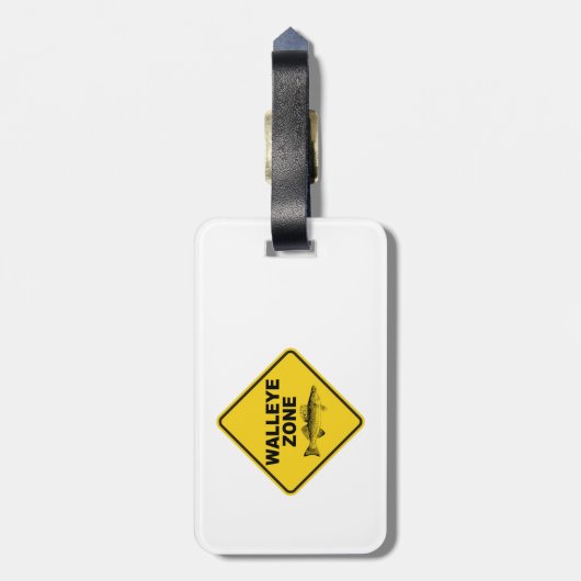 Walleye Vissen Zone Bagagelabel (Achterkant verticaal)