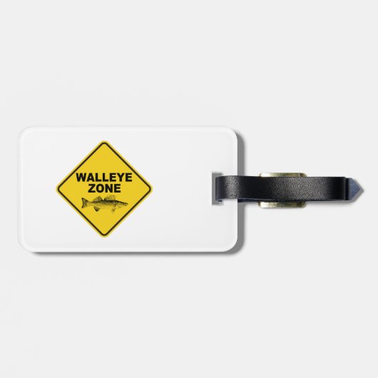 Walleye Vissen Zone Bagagelabel (Achterkant horizontaal)