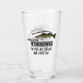 Walleye Vist Angler Fish Sports Outdoor Mannen Glas (Achterkant)