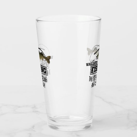 Walleye Vist Angler Fish Sports Outdoor Mannen Glas (Links)