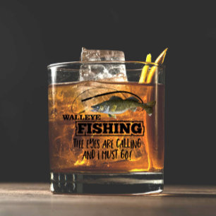 Walleye Vist Angler Vissport Buitenshuis Mannen Whisky Glas