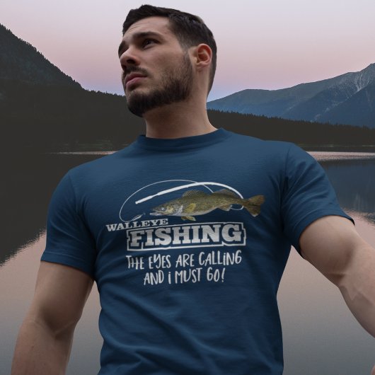 Walleye Vist Citaat Sporthobby Geviste rij T-shirt