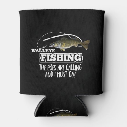 Walleye Vist Funny Fish Picackote Mannen Blikjeskoeler (Voorkant)