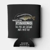 Walleye Vist Funny Fish Picackote Mannen Blikjeskoeler (Achterkant)