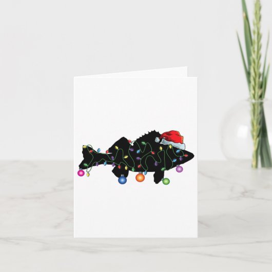 Walleye Vist Funny kerstlamsgevel Kaart (Voorkant)