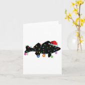 Walleye Vist Funny kerstlamsgevel Kaart (Gele Bloem)