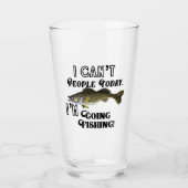 Walleye Vist geen mensen met een grappige visser Glas (Voorkant)