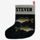 Walleye Vist Kool Mannen Pickerhaas  Grote Kerstsok (Achterkant)