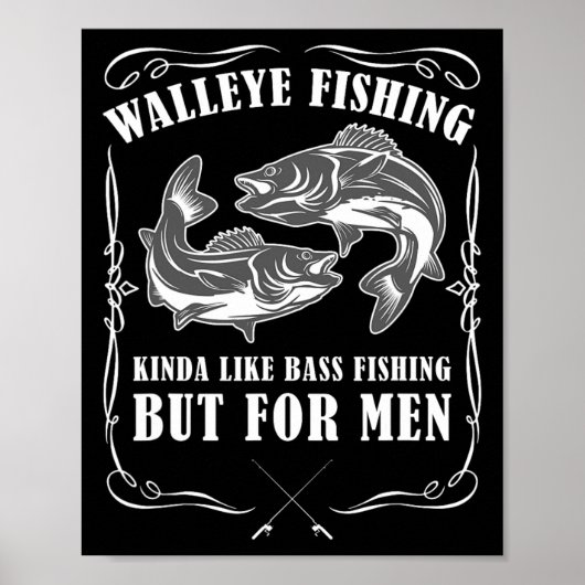 Walleye Vist mannen Funny Vist Poster (Voorkant)