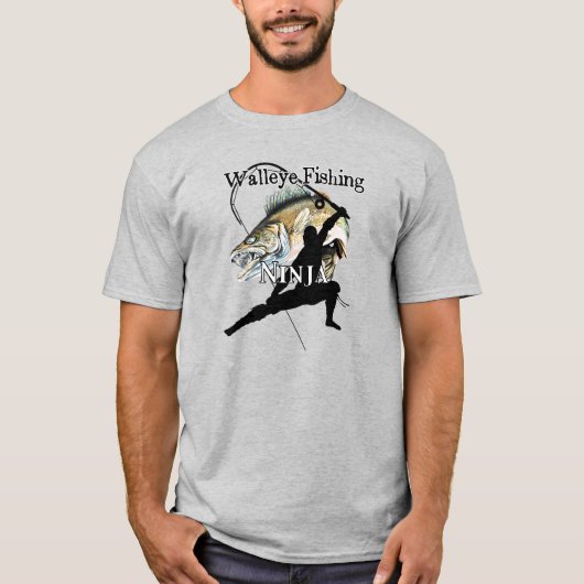 Walleye Vist Ninja Licht Vist T-shirt (Voorkant)