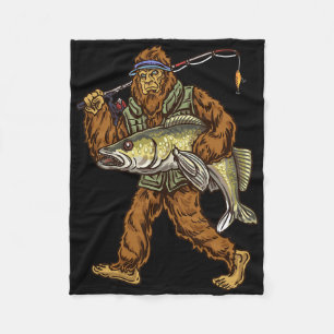 Walleye Vist Sauger Jagen Bigfoot Vissers Fleece Deken