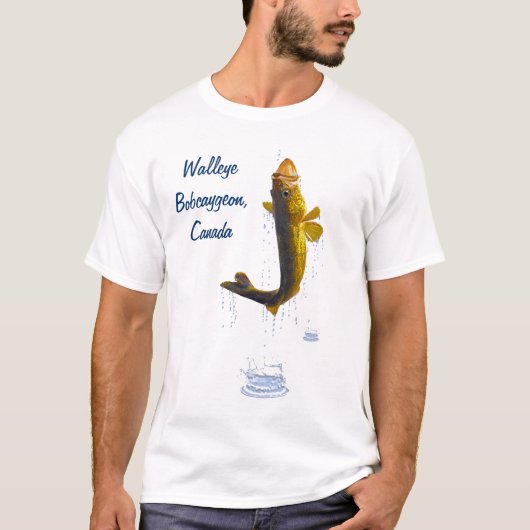 Walleye Vist Shirt voor sportvisserij in de buiten (Voorkant)