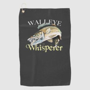 Walleye Whisperer Dark Geviste handdoeken