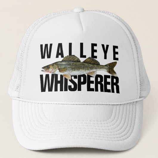 Walleye Whisperer Fun Vissen Angler Trucker Pet (Voorkant)
