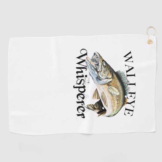 Walleye Whisperer Vissen Towel Golfhanddoek (Horizontaal)