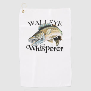 Walleye Whisperer Vissen Towel Golfhanddoek