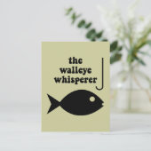 walleye whispervisserij briefkaart (Staand voorkant)