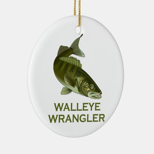 Walleye Wrangler Keramisch Ornament (Rechts)